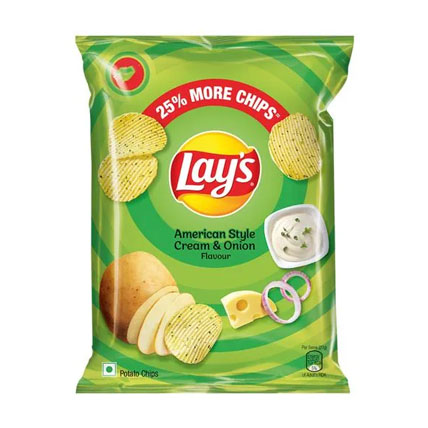 Lays Chips American Style Cream N Onion Free With Lays Chips Mrp 20